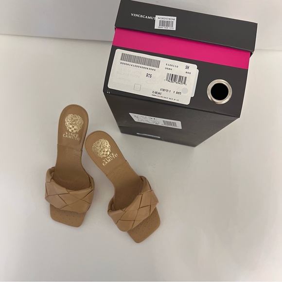 Vince Camuto Brelanie Braided Strap Sandal In Dulce De Lec Color NIB - Reemoly - Picture 4 of 15